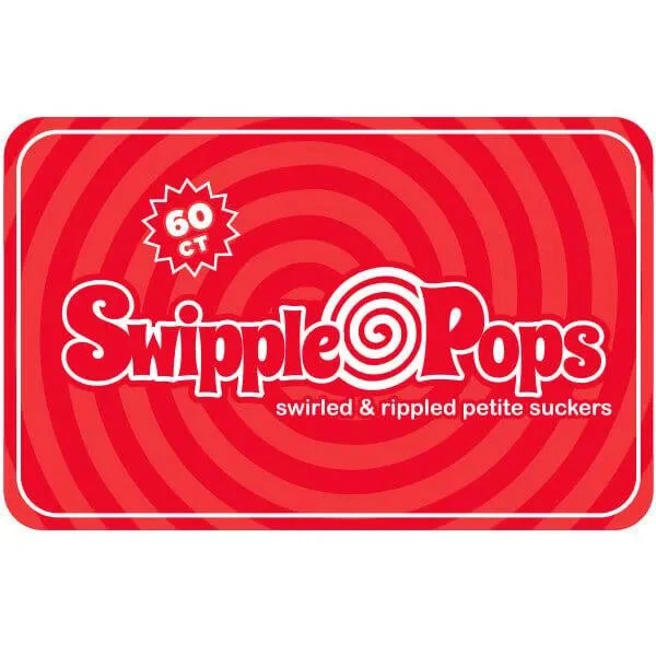 Swipple Pops Petite Swirl Ripple Lollipops - Red Cherry: 60-Piece Tub - Image 4