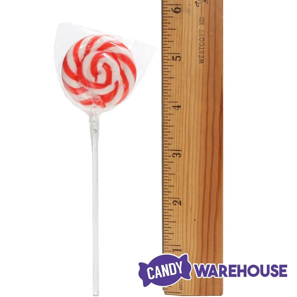Swipple Pops Petite Swirl Ripple Lollipops - Red Cherry: 60-Piece Tub - Image 5