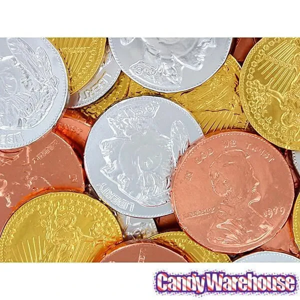 Thompson Foiled Extra Large Milk Chocolate Coins: 72-Piece Tub - Image 3