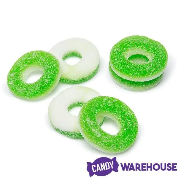 Trolli Apple O's Green Apple Gummy Rings Candy: 3LB Box - Image 3