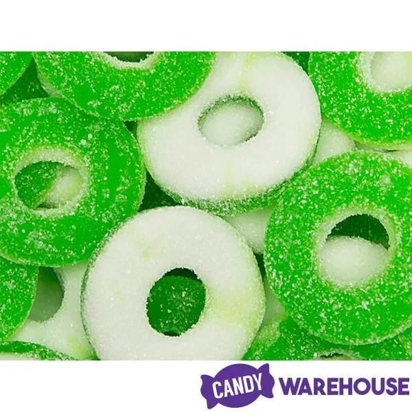 Trolli Apple O's Green Apple Gummy Rings Candy: 3LB Box - Image 6