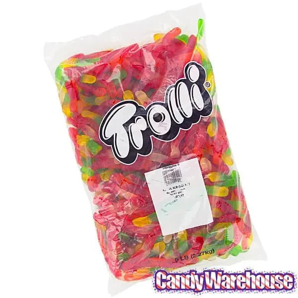 Trolli Squiggles Gummy Worms Candy: 5LB Bag - Image 3
