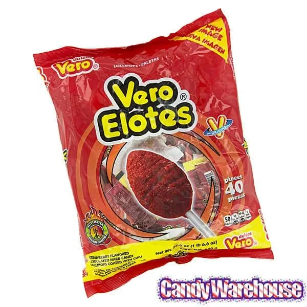 Vero Elotes Chili Lollipops: 40-Piece Bag - Image 3