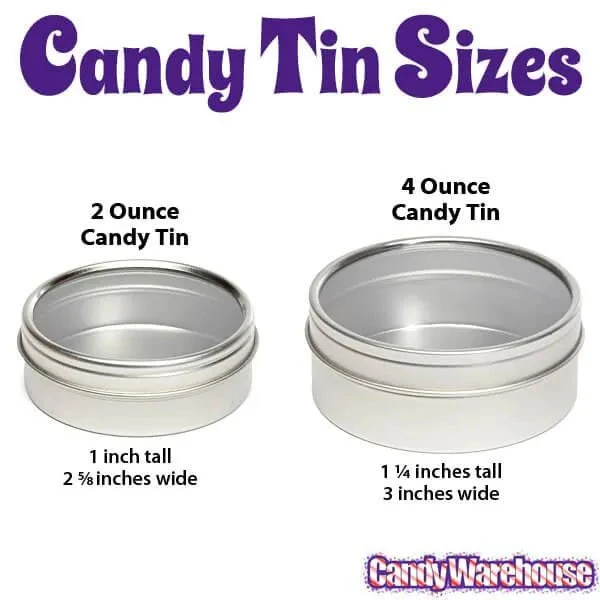 Windowed Round Candy Tins - 2-Ounce: 24-Piece Set - Image 2