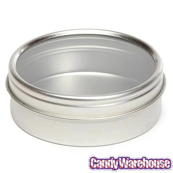 Windowed Round Candy Tins - 2-Ounce: 24-Piece Set - Image 3