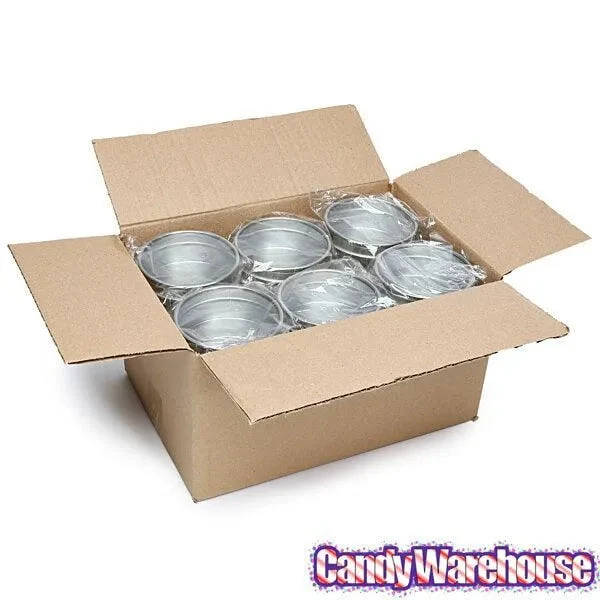 Windowed Round Candy Tins - 4-Ounce: 24-Piece Set - Image 3