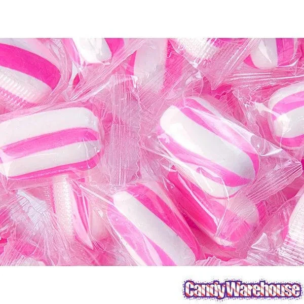 YumJunkie Sassy Cylinders Strawberry Pink Striped Hard Candy: 5LB Bag - Image 4