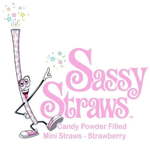 YumJunkie Sassy Straws Candy Powder Filled Mini Straws - Strawberry: 50-Piece Bag - Image 2